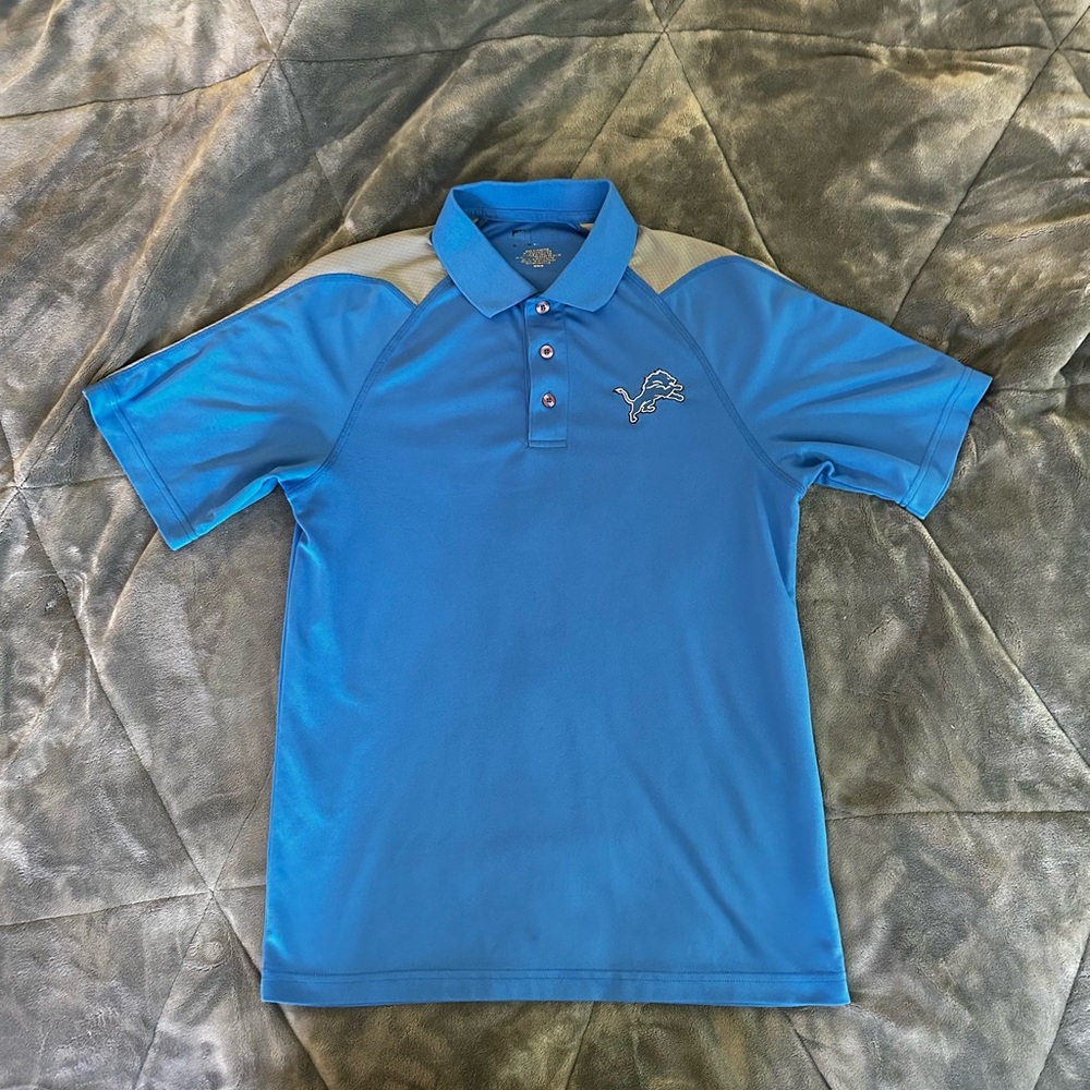 Detroit Lions Men's Blue Polo Shirt